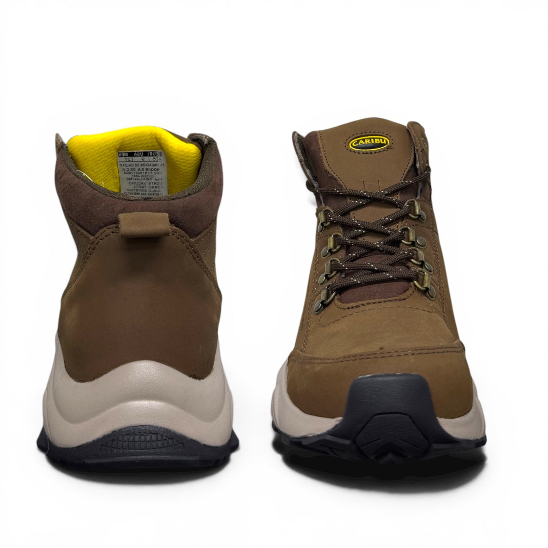 bota Caribu 🥾 hiking miel - piel / casco suela light
