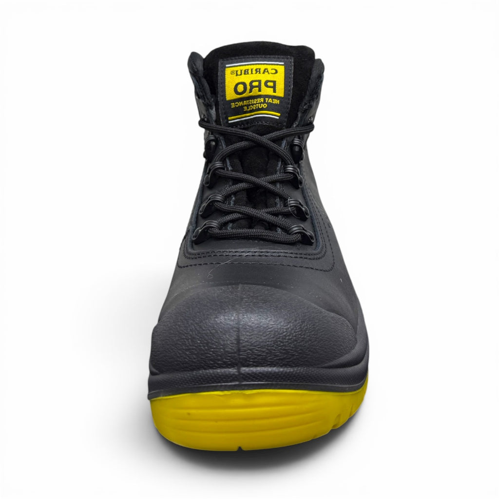 bota iron working - piel / yelow visible / casco