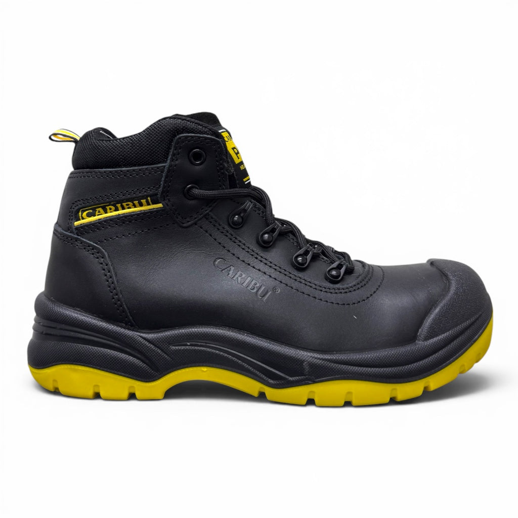 bota iron working - piel / yelow visible / casco