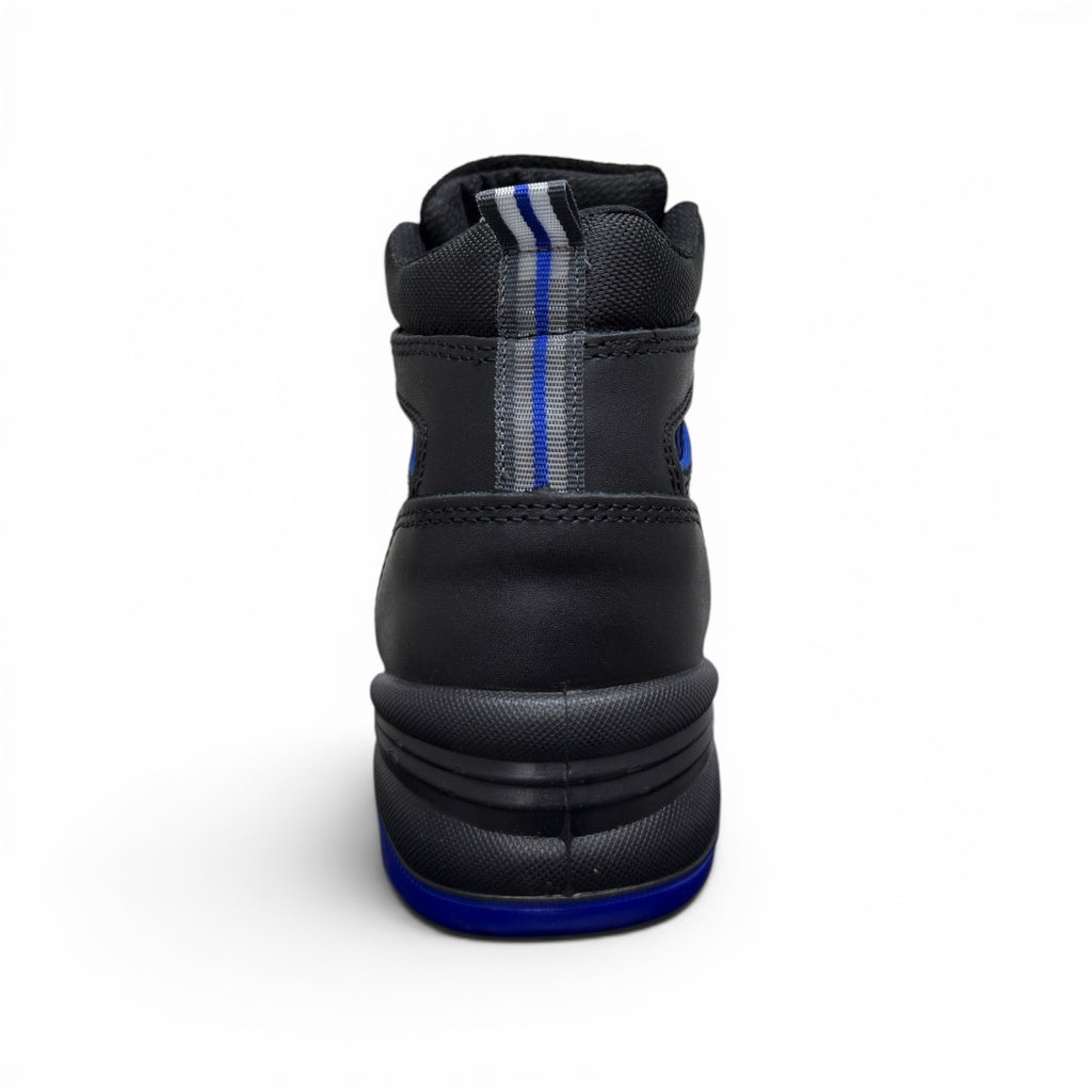 bota iron working - piel / azul eléctrico/ casco