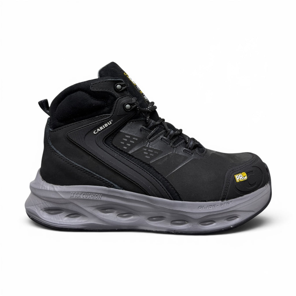 bota atlas working light - piel black silver / casco