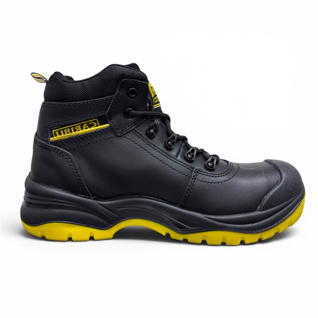 bota iron working - piel / yelow visible / casco