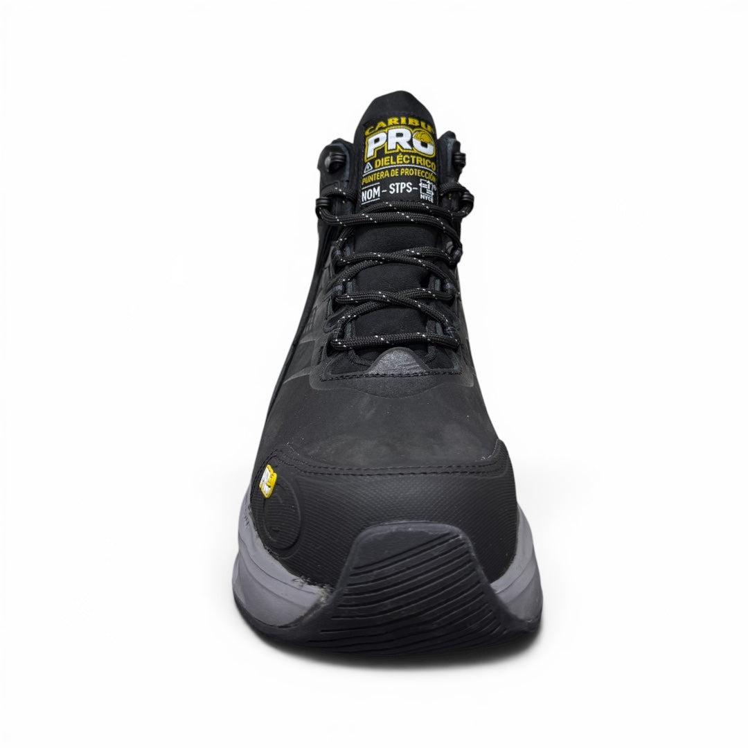 bota atlas working light - piel black silver / casco