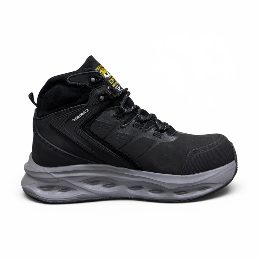 bota atlas working light - piel black silver / casco