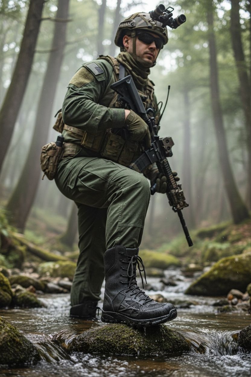 bota tactica raptor total black - proteccio TPU