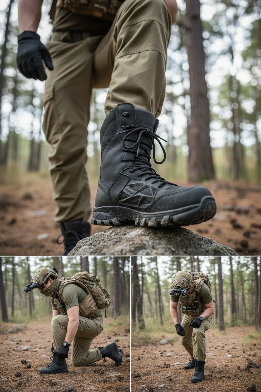 bota tactica raptor total black - proteccio TPU